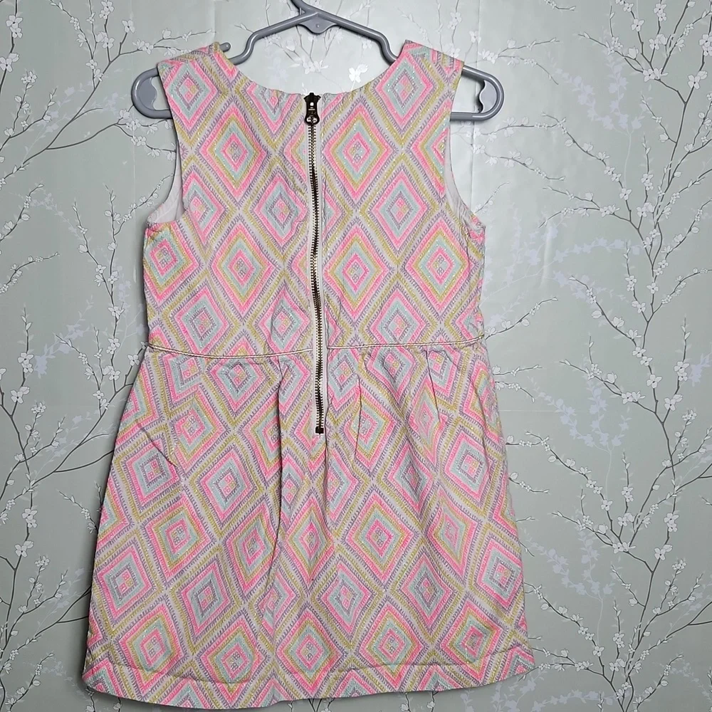 Genuine Kids By OshKosh Geometric Patterned Girl's Dress Size 5T